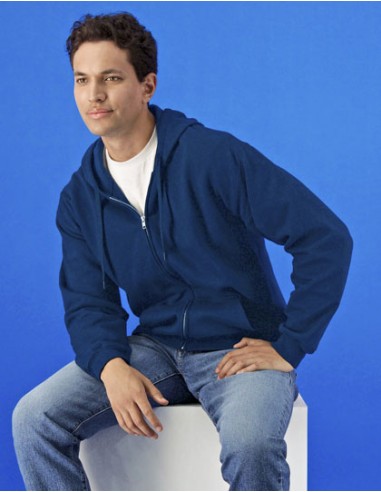 GIL-SF600-Softstyle® Midweight Fleece Adult Full Zip Hooded Sweatshirt